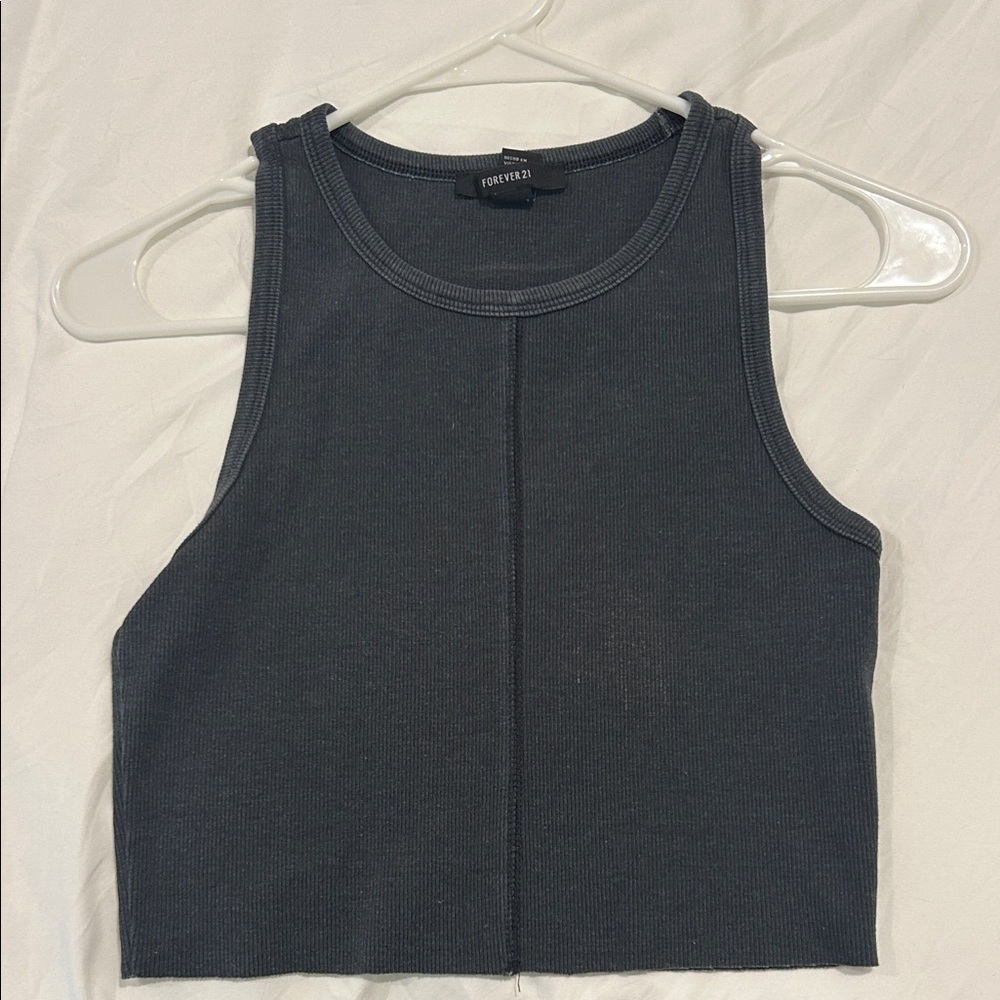 Forever 21 Charcoal Crop Top